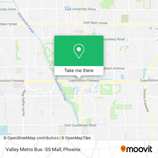 Mapa de Valley Metro Bus -SS Mall
