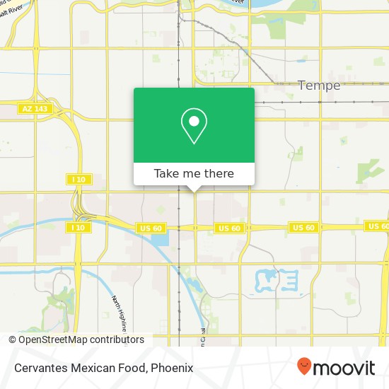 Cervantes Mexican Food map