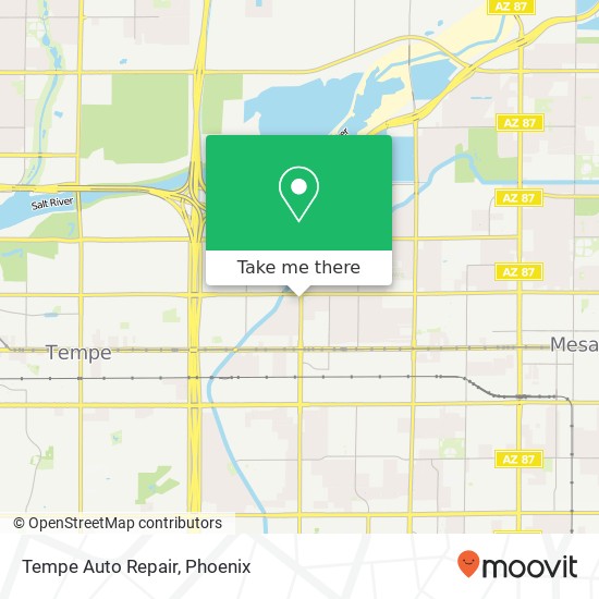 Tempe Auto Repair map