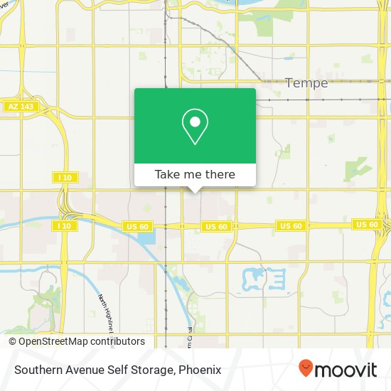 Southern Avenue Self Storage map