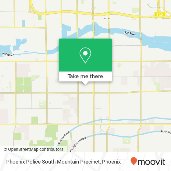 Phoenix Police South Mountain Precinct map