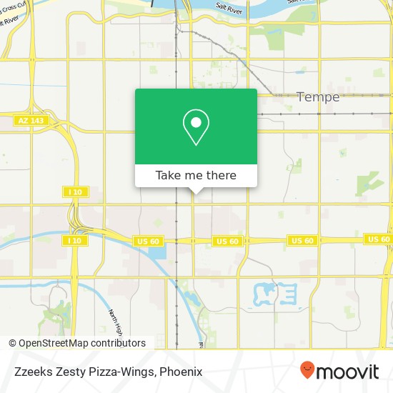 Zzeeks Zesty Pizza-Wings map