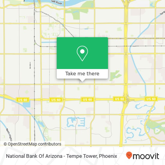 Mapa de National Bank Of Arizona - Tempe Tower