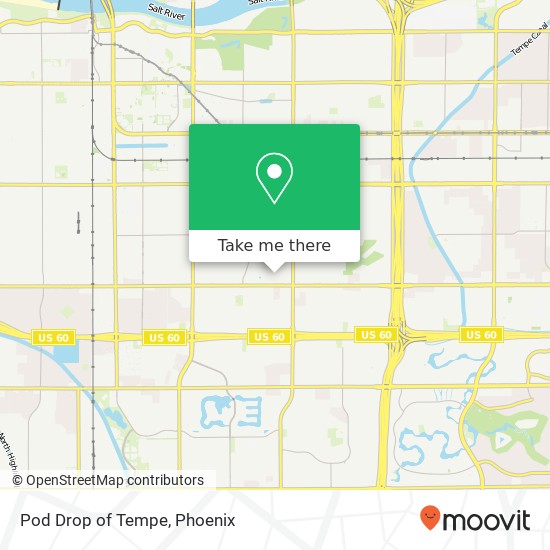 Pod Drop of Tempe map