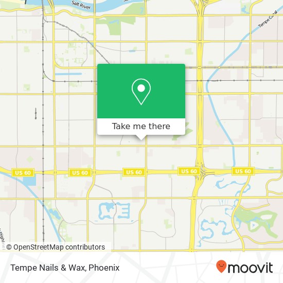 Tempe Nails & Wax map