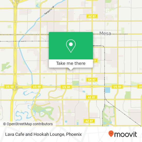 Mapa de Lava Cafe and Hookah Lounge