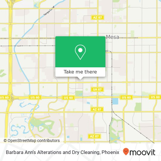 Mapa de Barbara Ann's Alterations and Dry Cleaning