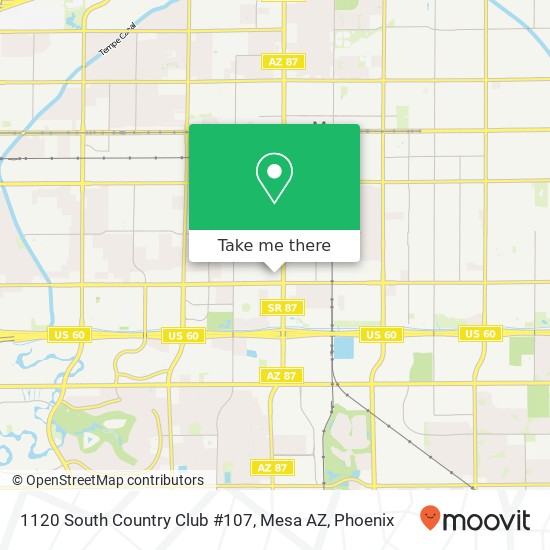 1120 South Country Club #107, Mesa AZ map