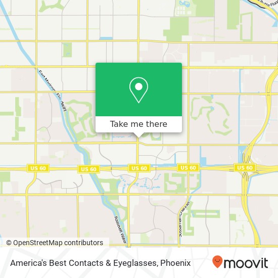 America's Best Contacts & Eyeglasses map