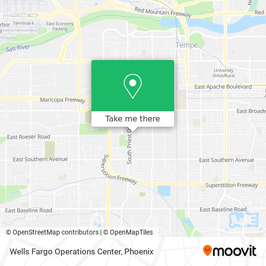 Mapa de Wells Fargo Operations Center