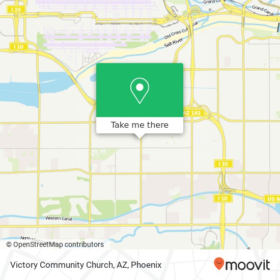 Mapa de Victory Community Church, AZ