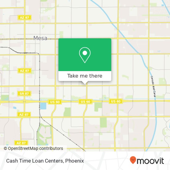 Mapa de Cash Time Loan Centers