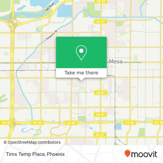 Tims Temp Place map