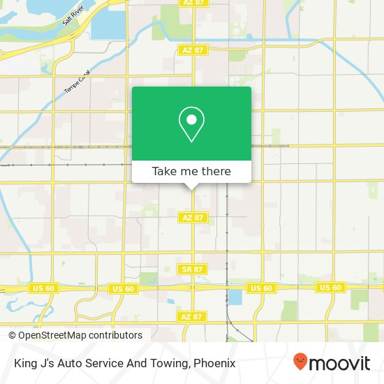 King J's Auto Service And Towing map