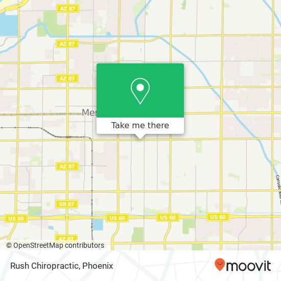 Rush Chiropractic map