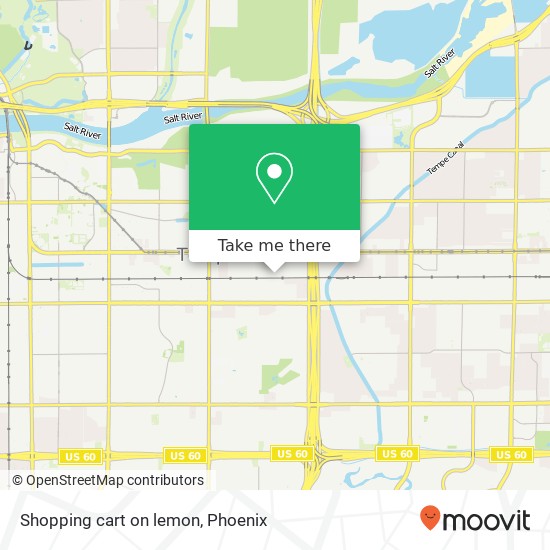 Shopping cart on lemon map