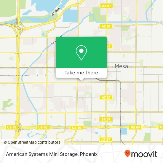 American Systems Mini Storage map