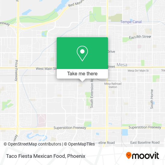 Taco Fiesta Mexican Food map