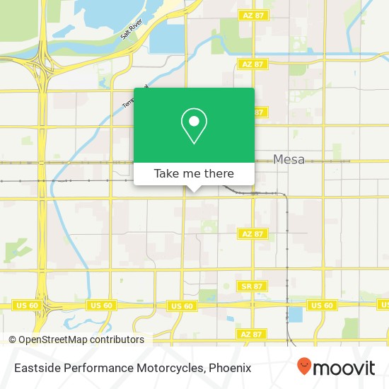 Eastside Performance Motorcycles map