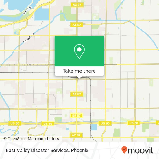 East Valley Disaster Services map