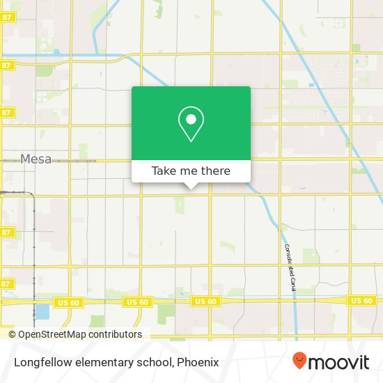 Mapa de Longfellow elementary school