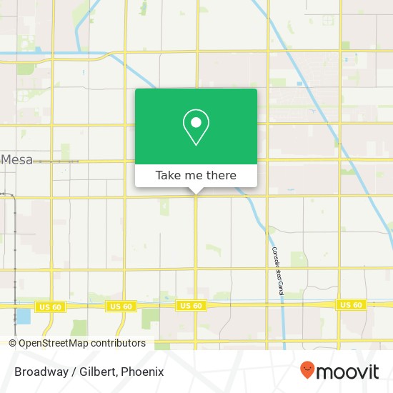 Broadway / Gilbert map