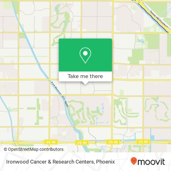 Ironwood Cancer & Research Centers map