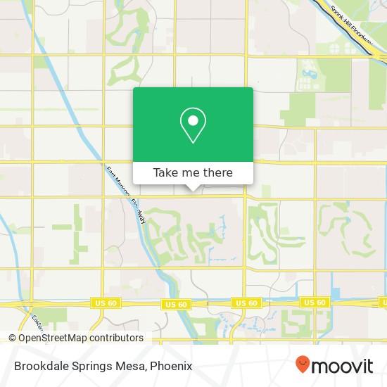 Brookdale Springs Mesa map