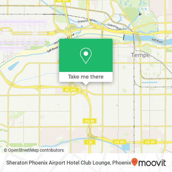 Sheraton Phoenix Airport Hotel Club Lounge map