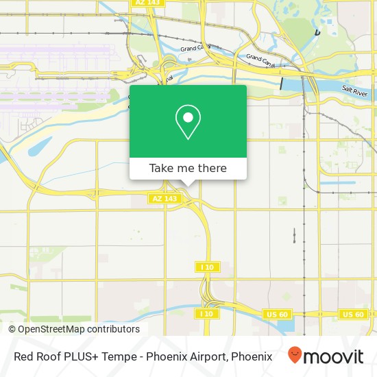 Mapa de Red Roof PLUS+ Tempe - Phoenix Airport