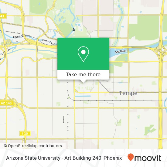 Arizona State University - Art Building 240 map