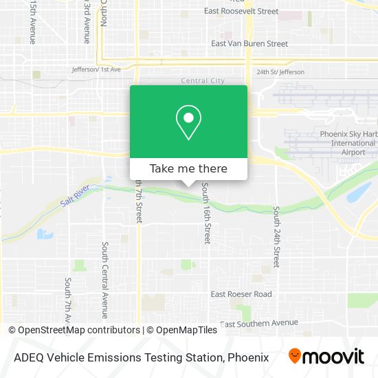 ADEQ Vehicle Emissions Testing Station map