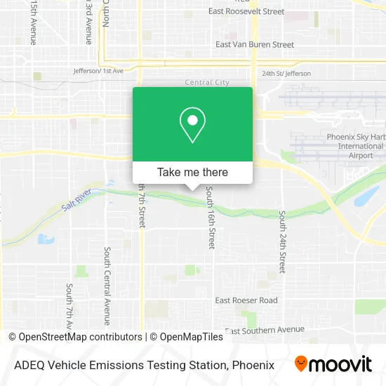 ADEQ Vehicle Emissions Testing Station map