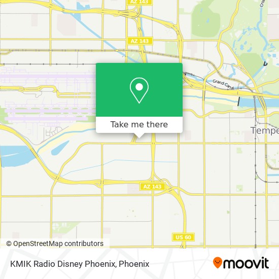 KMIK Radio Disney Phoenix map