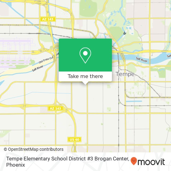 Tempe Elementary School District #3 Brogan Center map