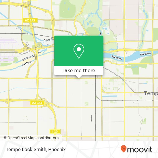 Tempe Lock Smith map