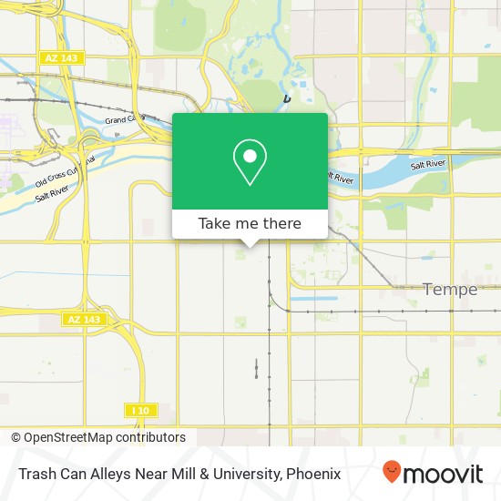 Mapa de Trash Can Alleys Near Mill & University