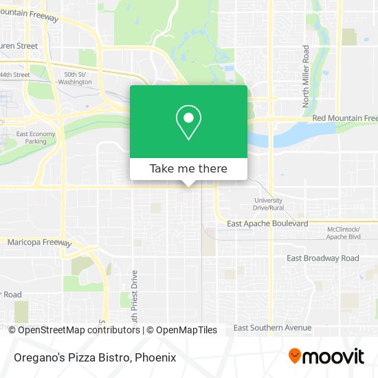 Mapa de Oregano's Pizza Bistro