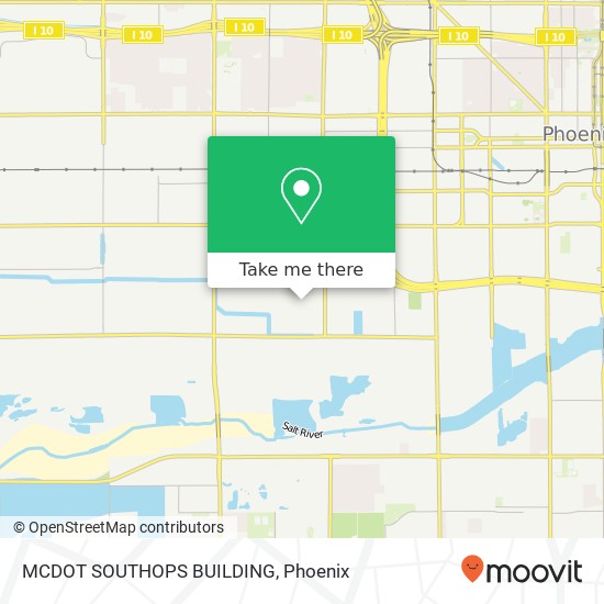 MCDOT SOUTHOPS BUILDING map