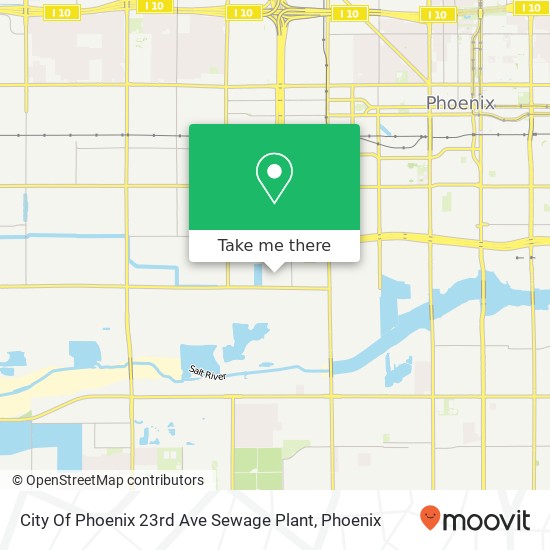 City Of Phoenix 23rd Ave Sewage Plant map