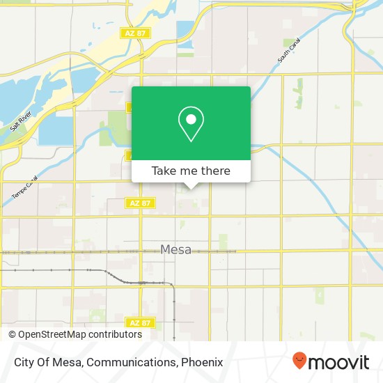 City Of Mesa, Communications map