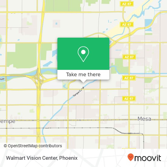 Mapa de Walmart Vision Center