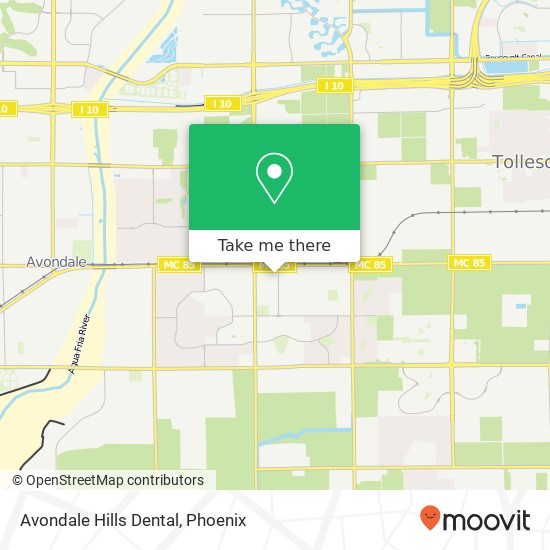 Avondale Hills Dental map
