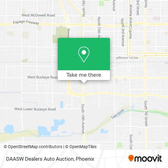 Mapa de DAASW Dealers Auto Auction