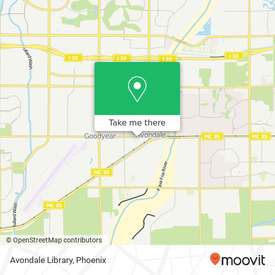 Avondale Library map