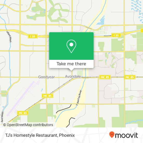 Mapa de TJ's Homestyle Restaurant