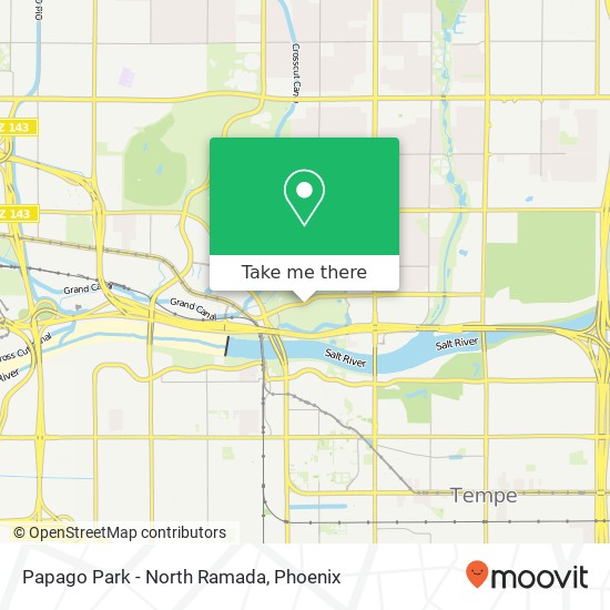 Papago Park - North Ramada map