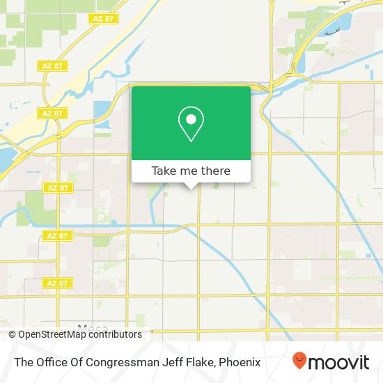 Mapa de The Office Of Congressman Jeff Flake