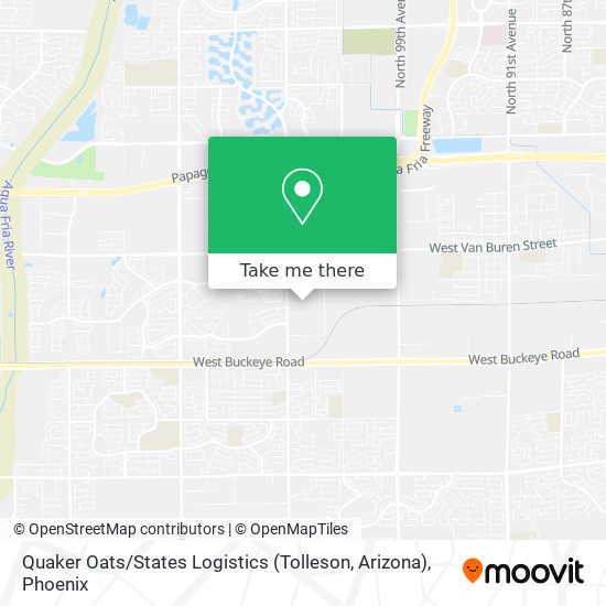 Quaker Oats / States Logistics (Tolleson, Arizona) map