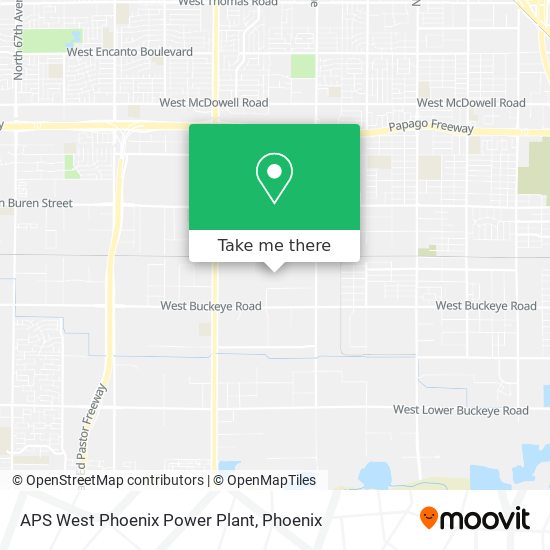 APS West Phoenix Power Plant map